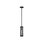 Livex Lighting 46211-04 Industro 1-Light 100W Black with Brushed Nickel Accents Pendant