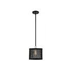 Livex Lighting 46212-04 Industro 1-Light 100W Black with Brushed Nickel Accents Pendant