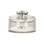 Livex Lighting Industro 46217-91 2-Lights 120W Brushed Nickel Semi Flush Mount