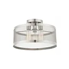 Livex Lighting Industro 46218-91 3-Lights 180W Brushed Nickel Semi Flush Mount
