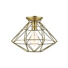 Livex Lighting Knox 46248-01 1-Lights 60W Antique Brass Flush Mount