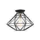 Livex Lighting Knox 46248-04 1-Lights 60W Black Flush Mount