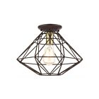 Livex Lighting Knox 46248-07 1-Lights 60W Bronze Flush Mount
