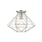 Livex Lighting Knox 46248-91 1-Lights 60W Brushed Nickel Flush Mount