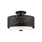 Livex Lighting Noria 46268-04 3-Lights 120W Black Semi Flush Mount