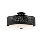 Livex Lighting Noria 46269-04 4-Lights 240W Black Semi Flush Mount