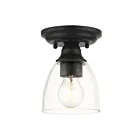 Livex Lighting Montgomery 46331-04 1-Light 100W Black Semi Flush Mount