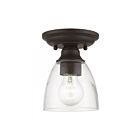 Livex Lighting Montgomery 46331-07 1-Light 100W Bronze Semi Flush Mount