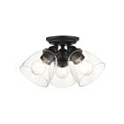 Livex Lighting Montgomery 46339-04 3-Lights 300W Black Semi Flush Mount