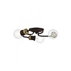 Livex Lighting Bromley 46383-07 3-Lights 120W Bronze with Antique Brass Accents Flush Mount