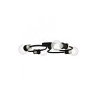 Livex Lighting Bromley 46384-04 4-Lights 160W Black with Brushed Nickel Accents Flush Mount