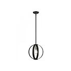 Livex Lighting 46413-04 Modesto 1-Light 60W Black with Brushed Nickel Accents Pendant