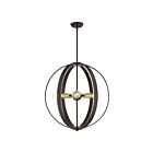 Livex Lighting 46416-91 Modesto 5-Lights 300W Brushed Nickel with Black Accents Chandelier