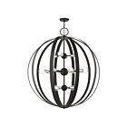 Livex Lighting 46418-07 Modesto 16-Lights 960W Bronze with Satin Brass Accents Chandelier