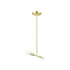 Livex Lighting 46432-12 Blairwood 1-Light 40W Satin Brass with Polished Brass Accents Pendant