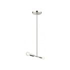 Livex Lighting 46432-91 Blairwood 1-Light 40W Brushed Nickel with Polished Nickel Accents Pendant