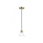 Livex Lighting 46480-01 Moreland 1-Light 60W Antique Brass Pendant