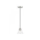 Livex Lighting 46480-91 Moreland 1-Light 60W Brushed Nickel Pendant