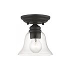 Livex Lighting Moreland 46481-04 1-Light 60W Black Semi Flush Mount