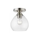 Livex Lighting Catania 46500-91 1-Light 60W Brushed Nickel Semi Flush Mount