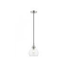 Livex Lighting 46501-91 Catania 1-Light 60W Brushed Nickel Pendant