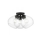Livex Lighting Catania 46502-04 3-Lights 180W Black Semi Flush Mount