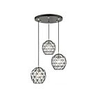 Livex Lighting 46593-04 Geometric 3-Lights 180W Black Pendant