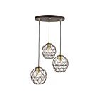 Livex Lighting 46593-07 Geometric 3-Lights 180W Bronze Pendant