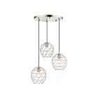 Livex Lighting 46593-91 Geometric 3-Lights 180W Brushed Nickel Pendant