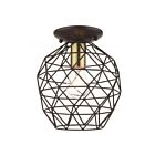 Livex Lighting Geometric 46598-07 1-Lights 60W Bronze Flush Mount