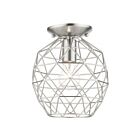 Livex Lighting Geometric 46598-91 1-Lights 60W Brushed Nickel Flush Mount