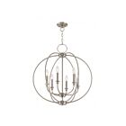Livex Lighting 4666-91 Milania 6-Lights 360W Brushed Nickel Chandelier