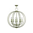 Livex Lighting 4668-01 Milania 8-Lights 480W Antique Brass Chandelier