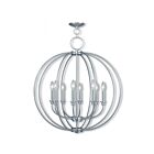 Livex Lighting 4668-91 Milania 8-Lights 480W Brushed Nickel Chandelier