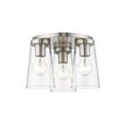 Livex Lighting Cityview 46712-91 3-Lights 180W Brushed Nickel Flush Mount
