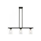 Livex Lighting 46713-04 Cityview 3-Lights 180W Black with Brushed Nickel Accents Chandelier