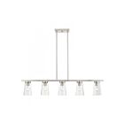 Livex Lighting 46715-91 Cityview 5-Lights 300W Brushed Nickel Chandelier