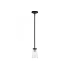 Livex Lighting 46717-04 Cityview 1-Light 60W Black with Brushed Nickel Accents Pendant