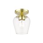 Livex Lighting Willow 46720-12 1-Lights 60W Satin Brass Flush Mount
