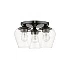 Livex Lighting Willow 46723-46 3-Lights 120W Black Chrome Flush Mount