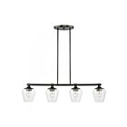 Livex Lighting 46724-46 Willow 4-Lights 240W Black Chrome Chandelier