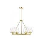 Livex Lighting 46726-12 Willow 6-Lights 360W Satin Brass Chandelier
