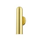 Livex Lighting Ardmore 46750-12 60W 1-Light Satin Brass with Polished Brass Accents Wall Sconce