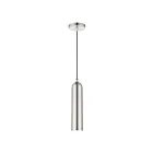 Livex Lighting 46751-91 Ardmore 1-Light 60W Brushed Nickel with Polished Chrome Accents Pendant