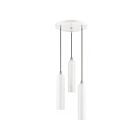 Livex Lighting 46753-69 Ardmore 3-Lights 180W Shiny White with Polished Chrome Accents Pendant