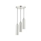 Livex Lighting 46753-91 Ardmore 3-Lights 180W Brushed Nickel with Polished Chrome Accents Pendant