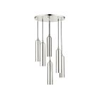 Livex Lighting 46756-91 Ardmore 6-Lights 360W Brushed Nickel with Polished Chrome Accents Pendant