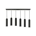 Livex Lighting 46757-68 Ardmore 6-Lights 360W Shiny Black with Polished Chrome Accents Pendant