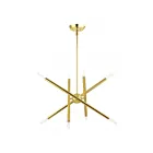Livex Lighting 46774-03 Soho 8-Lights White with Polished Brass Accents Chandelier