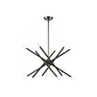 Livex Lighting 46776-76 Soho 12-Lights 720W Scandinavian Gray with Brushed Nickel Accents Chandelier